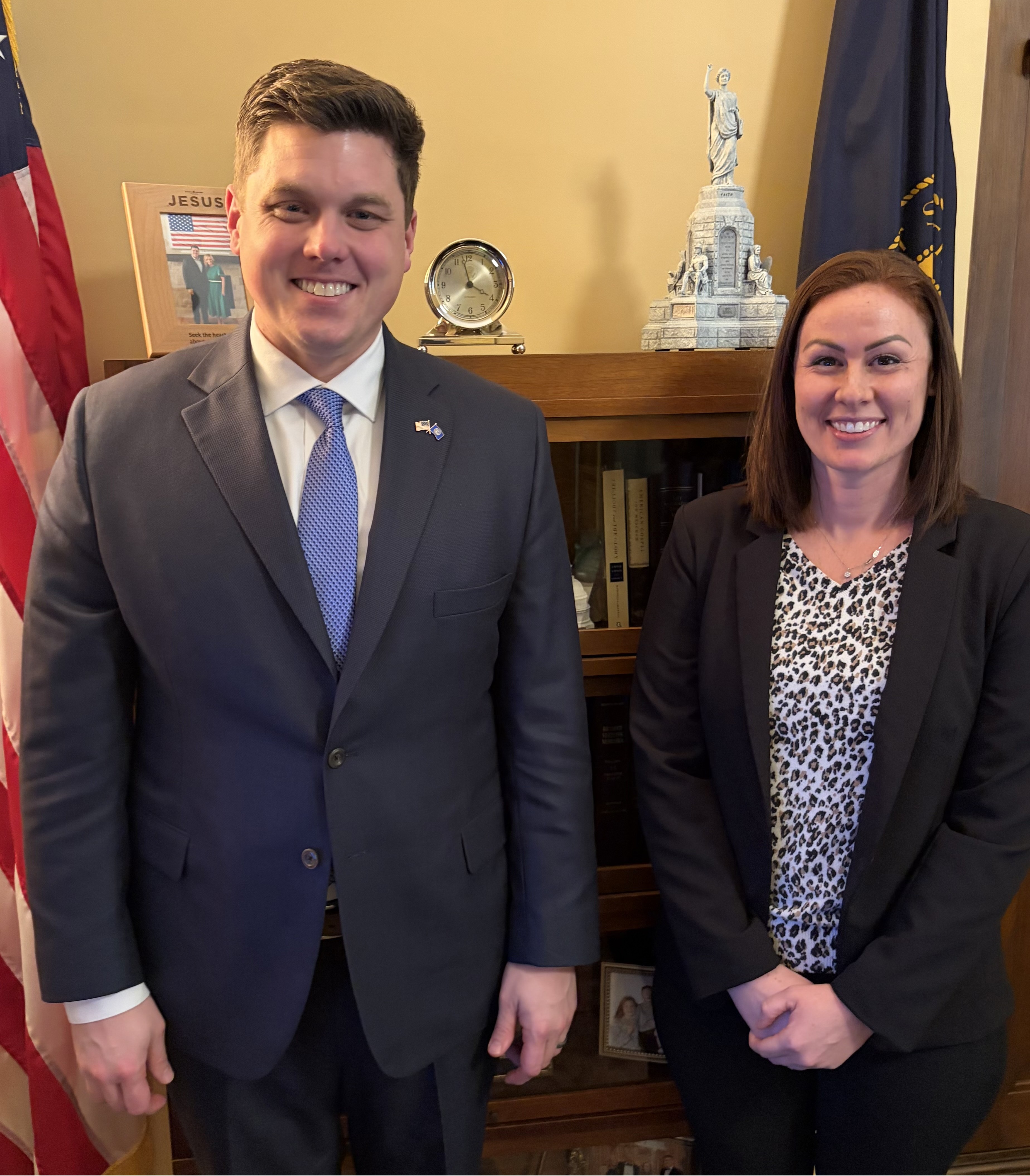 Treasurer Spellerberg with Shauna Paolini