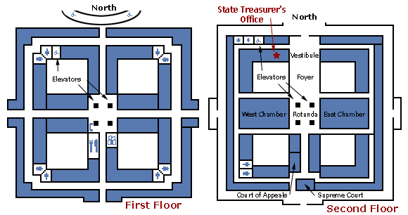 Map to the State Treasurer's Office