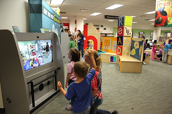 Children envision themselves in future roles in the Fantastic Future Me exhibit at the Grand Island Public Library. The exhibit will be there through Sept. 1.